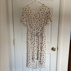 Sienna Sky Cream and Red Polka Dot High Low Dress